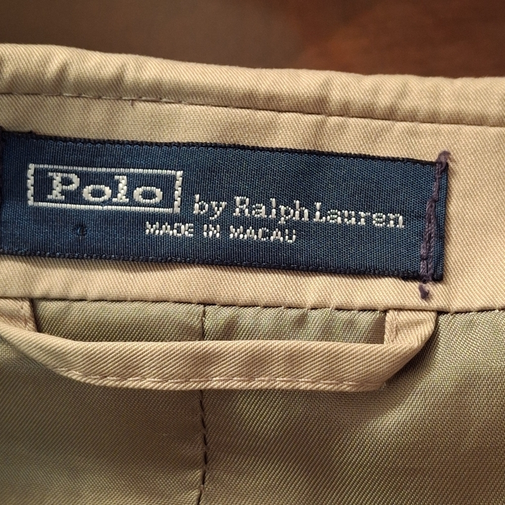 Polo Ralph Lauren Tan Cotton 2-button Sportcoat Blazer  Men Size 44R - Picture 10 of 16
